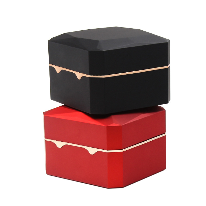 Anise Gold Edge Watch Box With Lights Watch Storage Box Watch Box Brand Watch Box Watch Gift Box - Image 3