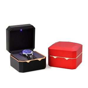 Anise Gold Edge Watch Box With Lights Watch Storage Box Watch Box Brand Watch Box Watch Gift Box